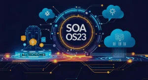 SOA OS23 dashboard displaying features, setup steps, and performance metrics for better system optimization