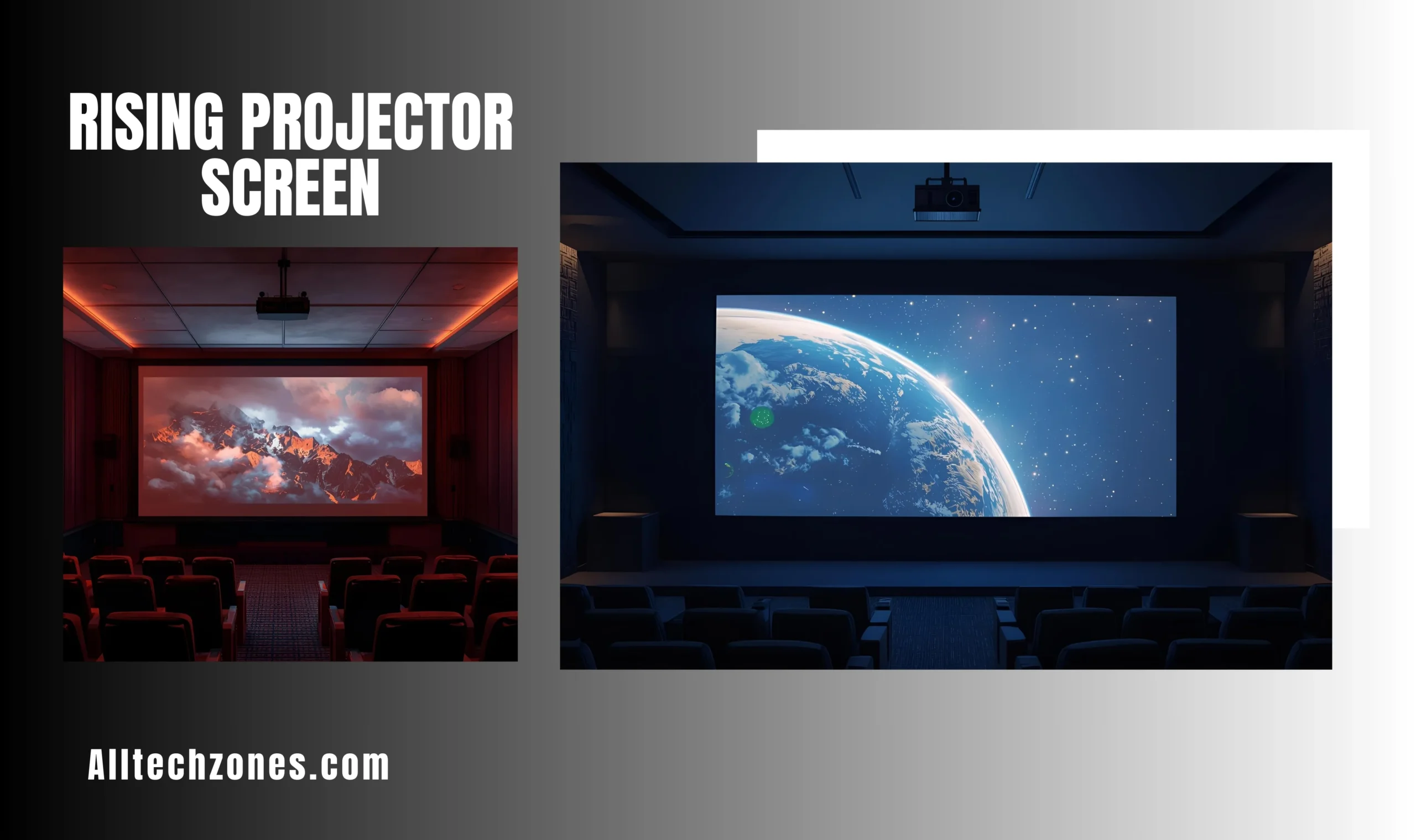 rising projector screen